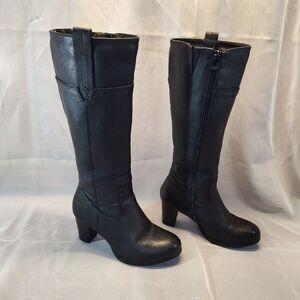 Patrizia By Spring Step Boots Black Womens 36 High Heel Knee High